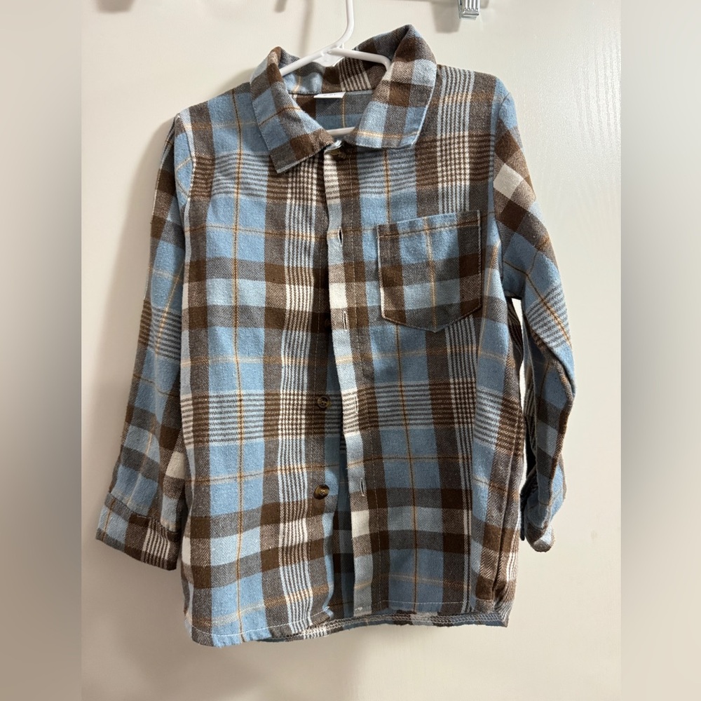 Boys Plaid Button Up